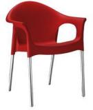 Nilkamal Novella Visiter Chair With Arms In Red Colour