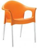 Nilkamal Novella Visitor Chair With Arms In Orange Colour