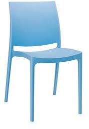 Nilkamal Novella Visitor Chair Without Cushions In Blue Colour