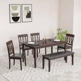 Nilkamal Olivia With Bench Solid Wood 6 Seater Dining Set