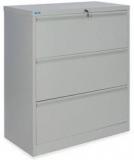 Nilkamal Retro Three Drawer Filing Cabinet In Grey Colour