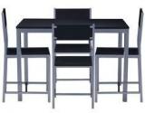 Nilkamal Wigo Four Seater Dining Set In Black Colour