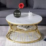 Nirmal Crafts Metal Coffee Table, Modern 2 Tier Sofa Center Table Living Bedroom Metal Console Table