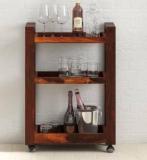 Niyatiart Solid Wood Bar Trolley