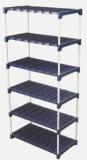 Novatic Bookcase 6 Tier Books Storage Organizer Open Display For Home, Office, Library Plastic Open Book Shelf