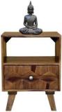 O My Furniture Omf Bs 1031 Solid Wood Bedside Table