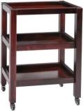 Odejia Solid Wood Bar Trolley/Serving Trolley/Wooden Service Trolley/Wine Caddy Solid Wood Bar Trolley