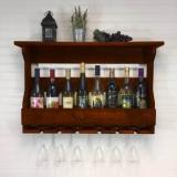 Ognija Sheesham Wood Wall Mini Bar Cabinet Solid Wood Bar Cabinet