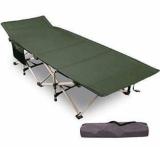 Olenyok Folding Camping Bed Cot Portable Camping Picnic And Outdoor For Adults Or Kids Metal Single Bed