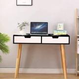 Online Decor Shoppee Online Decor Shoppee Wooden Home & Office Table Desk With 2 Drawers Engineered Wood Console Table