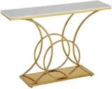 Online Decor Shoppee Wooden World Nesting Table Console For Living Room Wood And Metal Metal Console Table