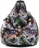 Orka XL Incredible Avengers Digital Printed Bean Bag With Bean Filling