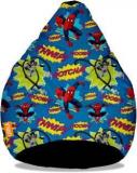 Orka XXXL Spiderman Comic Digital Printed Bean Bag With Bean Filling