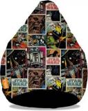 Orka XXXL Starwars Comics Digital Printed Bean Bag With Bean Filling