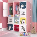 Owme Kids Wardrobe Plastic Collapsible 12 Door Wardrobe for Kids for Toys & Bedroom PP Collapsible Wardrobe