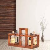 Palak Home Decor Solid Sheesham Wood Bar Cebinet With Solid Wood Bar Trolley