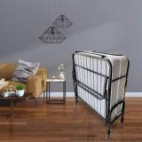 Palmen Vento Rollaway Folding Bed with 6 Foldable Spring Mattress Metal Single Bed