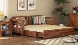 Panditwoodenart Queen Bed Sheesham Wood Wooden Queen Size Sofa Cum Bed For Bedroom Queen Cot Solid Wood Queen Bed