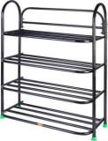 Patelraj BSP Black 4 Layer Metal Open Book Shelf