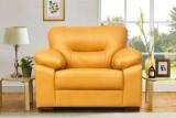 Peachtree Galaxy 1 Seater Yellow Leatherite Sofa Leatherette 1 Seater Sofa