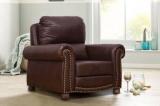 Peachtree Windsor 1 Seater Brown Leatherette Sofa Leatherette 1 Seater Sofa