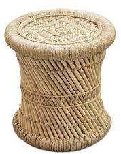 Pebbleyard Big Stool With Woven Jute Top Set Of 2