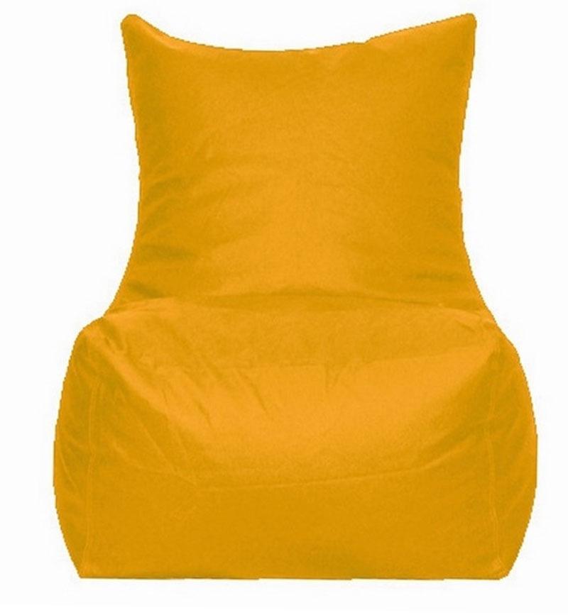 Pebbleyard Filled Bean Bag Chair without Arms in Yellow Colour