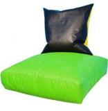 Pebbleyard Floor Cushion Cover In Green Colour