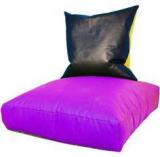 Pebbleyard Floor Cushion Cover In Purple Colour