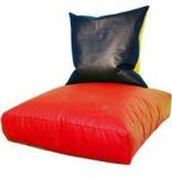 Pebbleyard Floor Cushion Cover In Red Colour