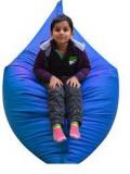 Pebbleyard Huge Leathrette Floor Bean Bag Cover In Blue Colour