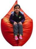 Pebbleyard Huge Leathrette Floor Bean Bag Cover In Orange Colour