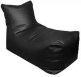 Pebbleyard Lounger XXL Size Filled Bean Bag In Black Colour