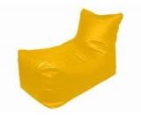 Pebbleyard XXL Lounger Chair Yellow Bean Bag With Beans