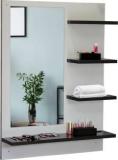 Pedpix Wall Mirror With Shelf | Stylish Decorative Mirror For Bedroom & Living Room Engineered Wood Dressing Table