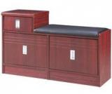 Pindia Multipurpose Storage Cabinet With Three Drawers In Walnut Finish