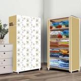 Poowerest 5 Shelf Dogi Print PVC Collapsible Wardrobe