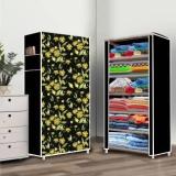 Poowerest 6 Layer Daisy Floral Printed PVC Collapsible Wardrobe