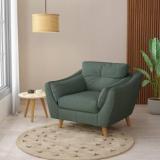 Prava Boho Earth Fabric 1 Seater Sofa