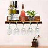 Primecraft Hanging Wine Rack Wodden Solid Wood Bar Cabinet