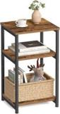 Priti Side Table, Tall Nightstand For Living Room, Bedroom Engineered Wood End Table