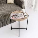 Priti Small Round Occasional Accent Side Table For Living Room Coffee Table Engineered Wood Side Table