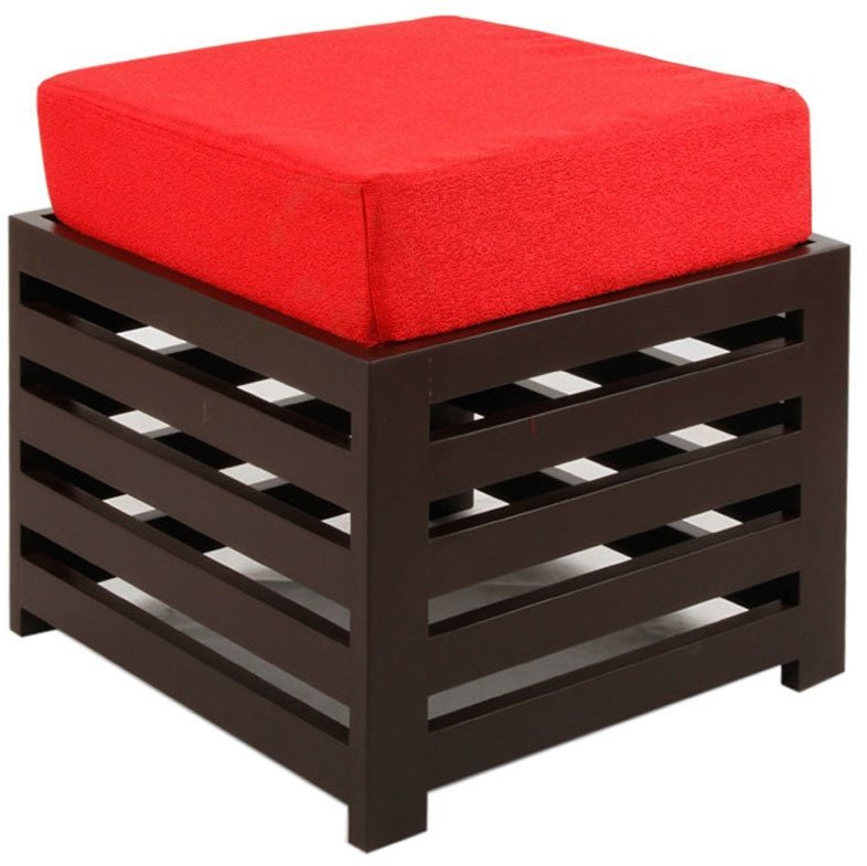 Purple Heart Jinjer High Rise Slatted Stool in Red