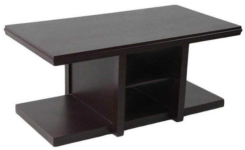 Purple Heart Rectangular Coffee Table with Blue Cushioned Stools