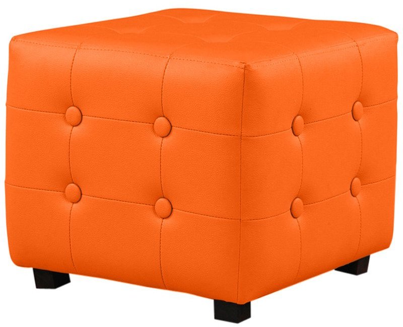 Purple Heart Square Shape Pouffe in Orange Colour