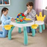 R For Rabbit Little Genius Regal Table And Chair Set, 4 In 1 Multipurpose Fun With Storage Plastic Activity Table