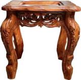 Raj Handicraft Handcarved Stool | Bedside Table | End Table Solid Wood Side Table