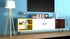 Raywud Golden Glow Engineered Wood TV Entertainment Unit