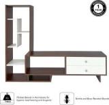 Raywud Urban Nest Walnut & White Engineered Wood TV Entertainment Unit