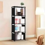 Reom Enterprise Metal Foldable Open Book Shelf, Book Storage Organizer Shelf for Study Room Metal Open Book Shelf